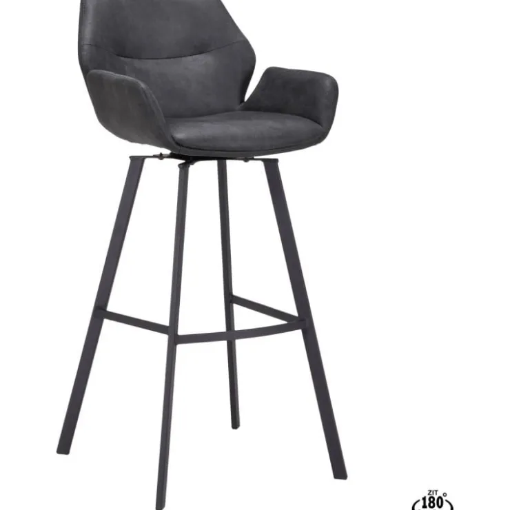 Trendhopper Barstoel Lizz 80cm Bull Antraciet^ Barkrukken