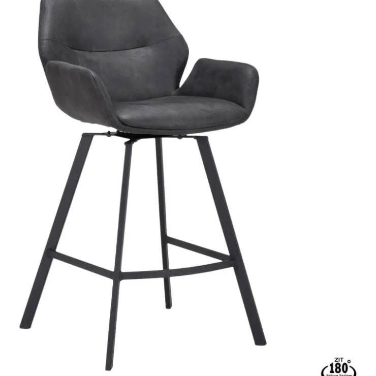 Trendhopper Barstoel Lizz 65cm Bull Antraciet^ Barkrukken