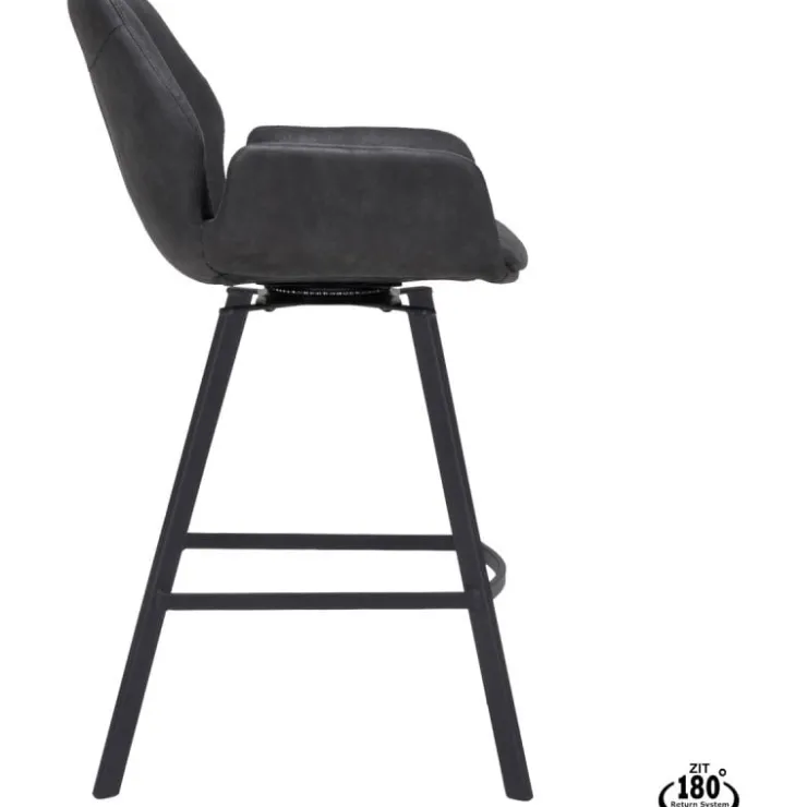 Trendhopper Barstoel Lizz 65cm Bull Antraciet^ Barkrukken