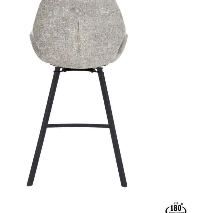 Trendhopper Barstoel Lizz 65cm stof Taupe^ Barkrukken