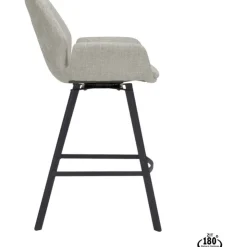 Trendhopper Barstoel Lizz 65cm stof Taupe^ Barkrukken