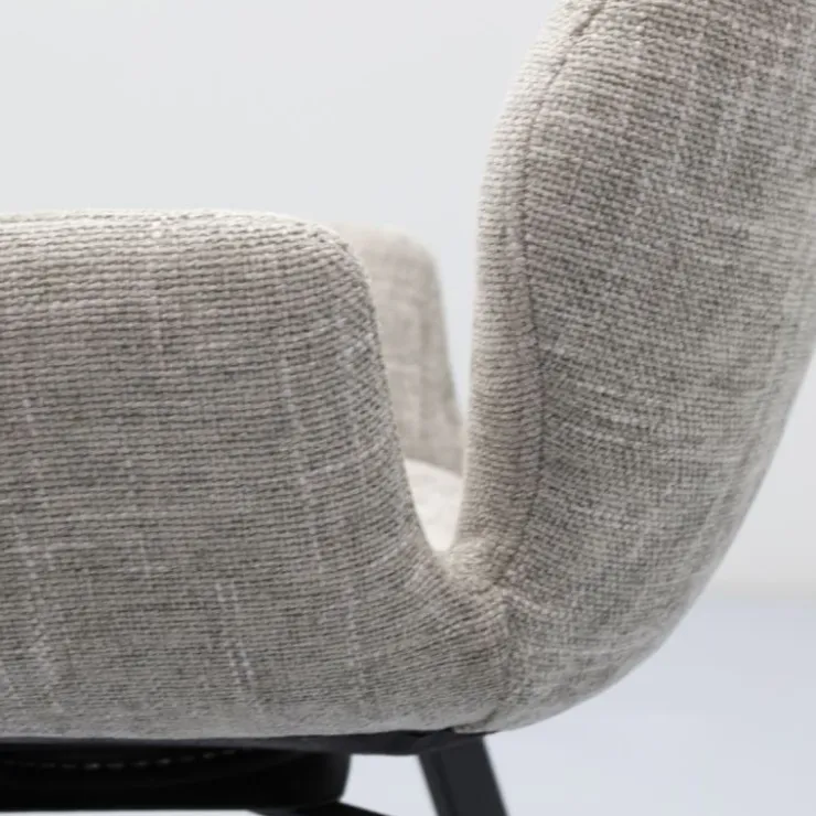 Trendhopper Barstoel Lizz 65cm stof Taupe^ Barkrukken