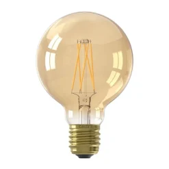 Trendhopper Calex LED volglas LangFilament Globelamp 220-240V 3.5W 250lm E27 G80, Goud 2100K Dimbaar^ Lichtbronnen