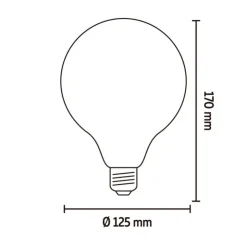 Trendhopper Calex LED volglas LangFilament Globelamp 220-240V 4.5W 470lm E27 G125, Goud 2100K Dimbaar^ Lichtbronnen