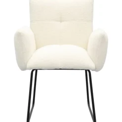 Trendhopper Eetkamerstoel Dozza Teddy wit^ Eetkamerstoelen