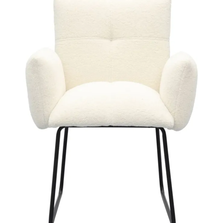 Trendhopper Eetkamerstoel Dozza Teddy wit^ Eetkamerstoelen