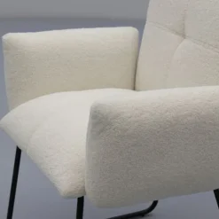 Trendhopper Eetkamerstoel Dozza Teddy wit^ Eetkamerstoelen