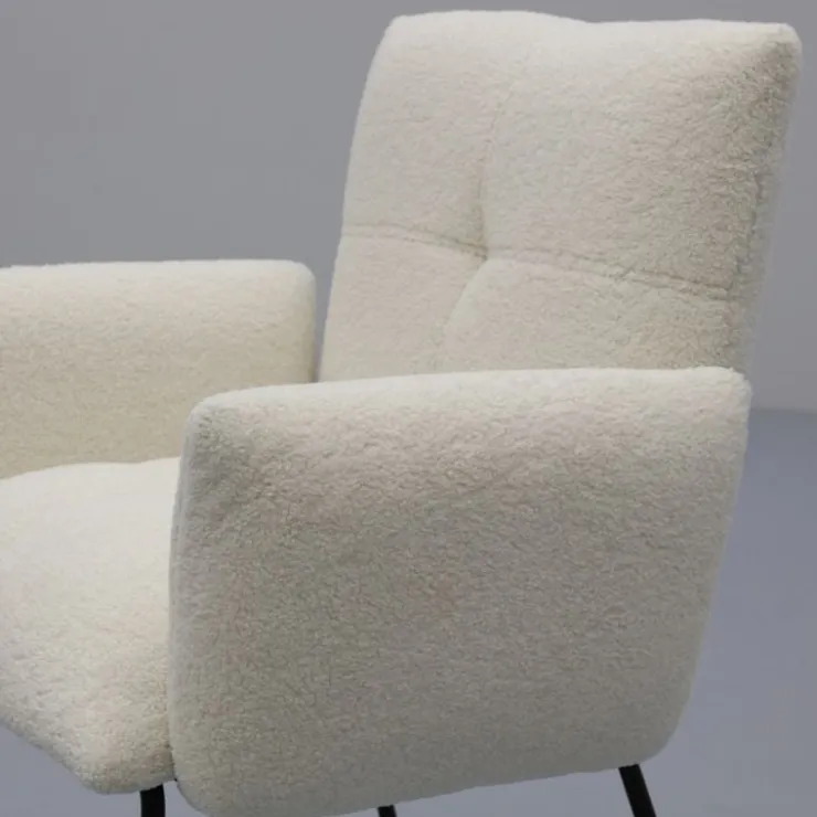 Trendhopper Eetkamerstoel Dozza Teddy wit^ Eetkamerstoelen