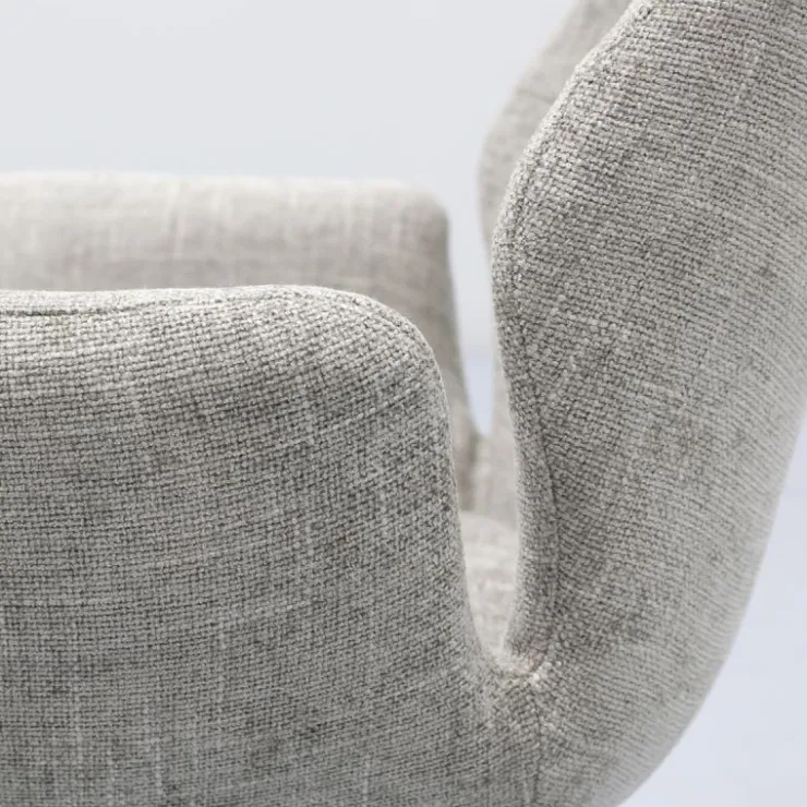 Trendhopper Eetkamerstoel Vieve stof Taupe^ Eetkamerstoelen