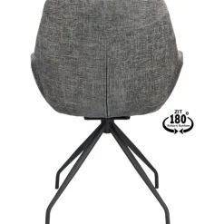 Trendhopper Eetkamerstoel Vieve stof Darkgrey^ Eetkamerstoelen