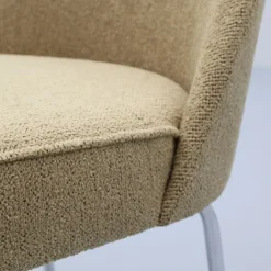 Trendhopper Eetkamerstoel Vogue Gear Camel met chromen poten^ Eetkamerstoelen