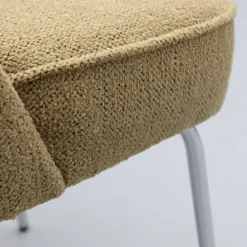 Trendhopper Eetkamerstoel Vogue Gear Camel met chromen poten^ Eetkamerstoelen