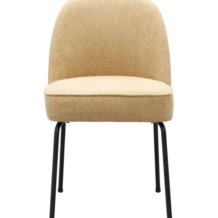 Trendhopper Eetkamerstoel Vogue Gear Camel met zwarte poten^ Eetkamerstoelen