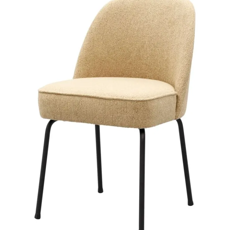 Trendhopper Eetkamerstoel Vogue Gear Camel met zwarte poten^ Eetkamerstoelen