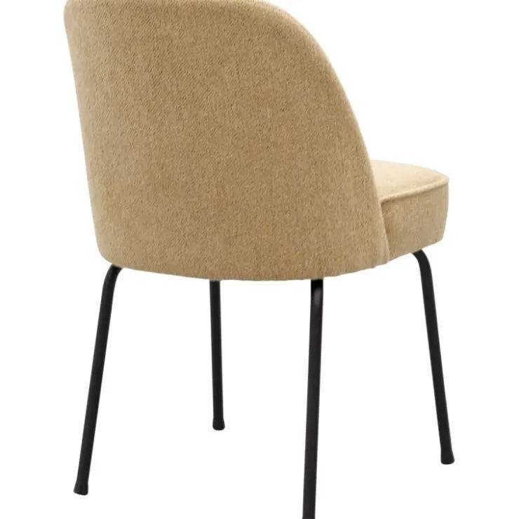 Trendhopper Eetkamerstoel Vogue Gear Camel met zwarte poten^ Eetkamerstoelen