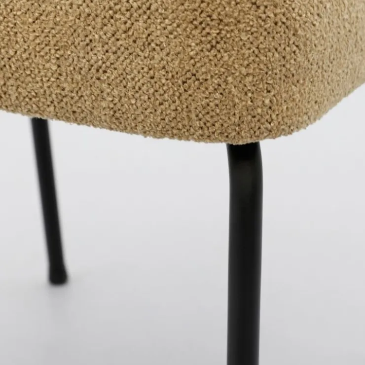 Trendhopper Eetkamerstoel Vogue Gear Camel met zwarte poten^ Eetkamerstoelen