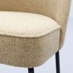 Trendhopper Eetkamerstoel Vogue Gear Camel met zwarte poten^ Eetkamerstoelen