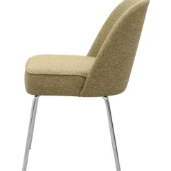 Trendhopper Eetkamerstoel Vogue Lima Curry met chromen poten^ Eetkamerstoelen