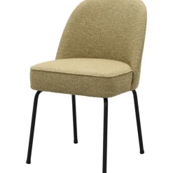 Trendhopper Eetkamerstoel Vogue Lima Curry met zwarte poten^ Eetkamerstoelen