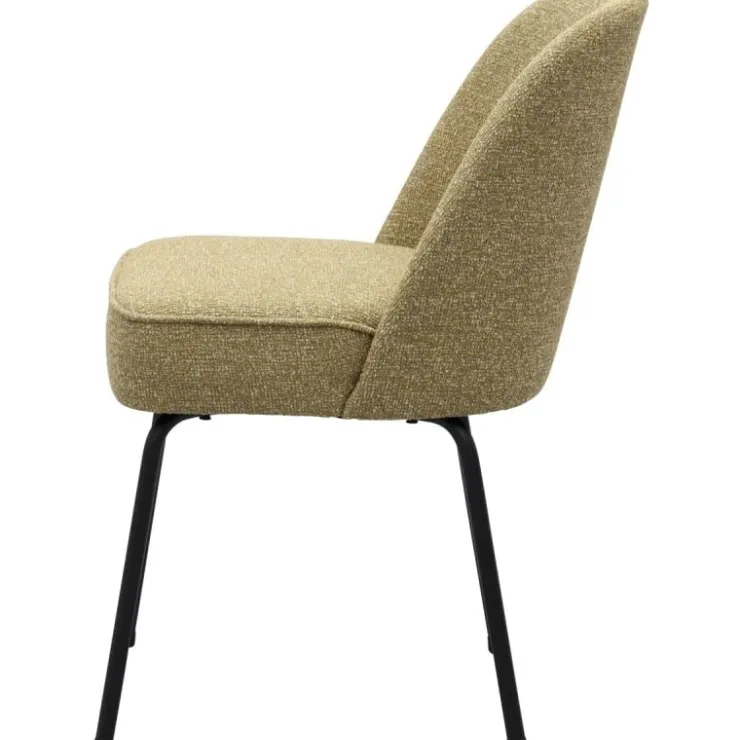 Trendhopper Eetkamerstoel Vogue Lima Curry met zwarte poten^ Eetkamerstoelen