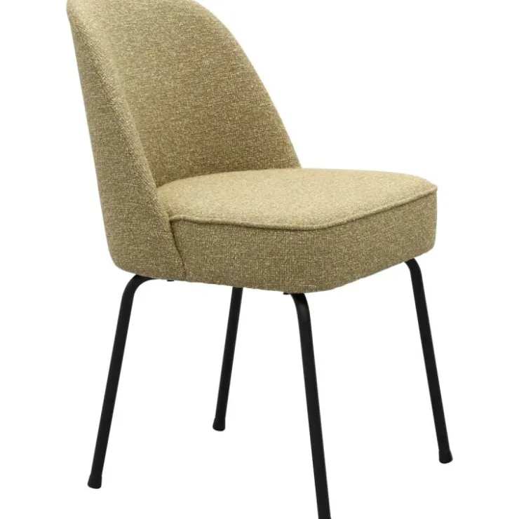 Trendhopper Eetkamerstoel Vogue Lima Curry met zwarte poten^ Eetkamerstoelen