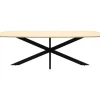 Trendhopper Eettafel Haiko Deens - Verjongd geborsteld Blad - 180x100 - Matrixpoot^ Eetkamertafels