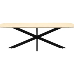 Trendhopper Eettafel Haiko Deens - Verjongd geborsteld Blad - 180x100 - Matrixpoot^ Eetkamertafels