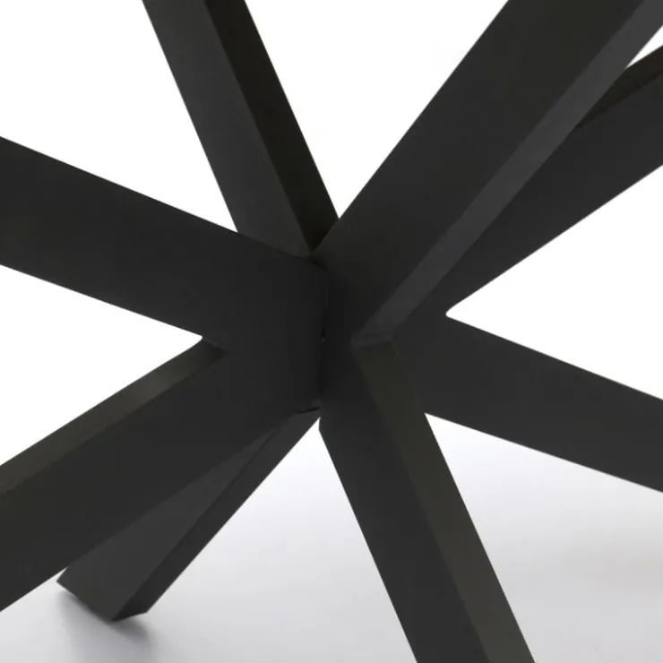 Trendhopper Eettafel Haiko Deens - Verjongd geborsteld Blad - 180x100 - Matrixpoot^ Eetkamertafels