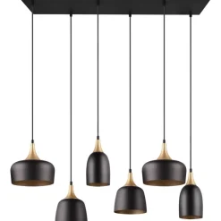 Trendhopper Hanglamp Chiraz mat zwart Excl. 6x E27 4,9W^ Hanglampen