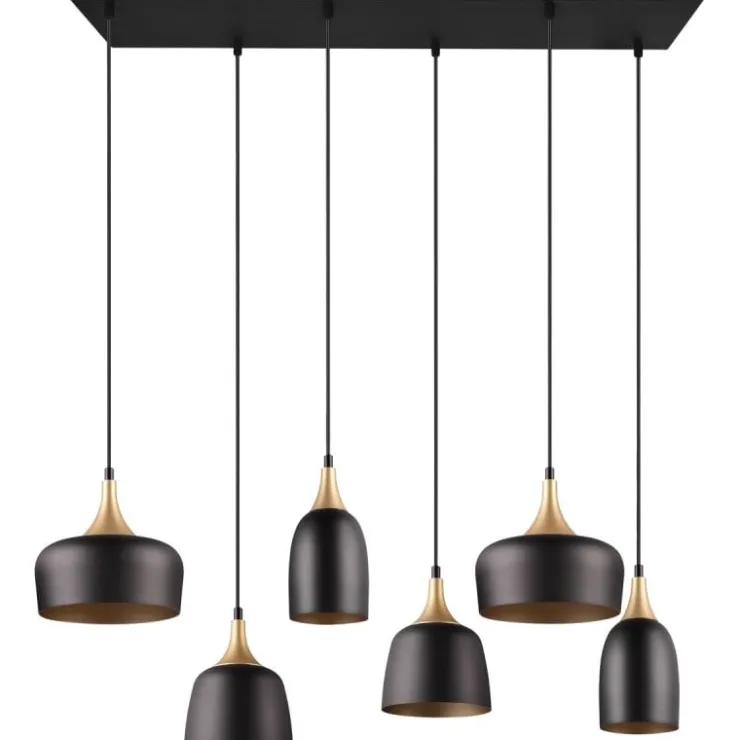 Trendhopper Hanglamp Chiraz mat zwart Excl. 6x E27 4,9W^ Hanglampen