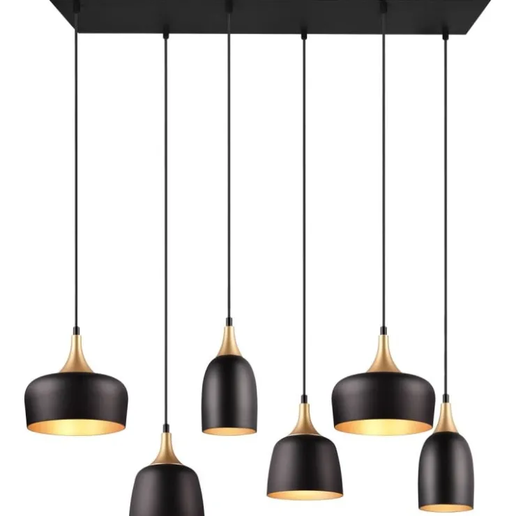 Trendhopper Hanglamp Chiraz mat zwart Excl. 6x E27 4,9W^ Hanglampen