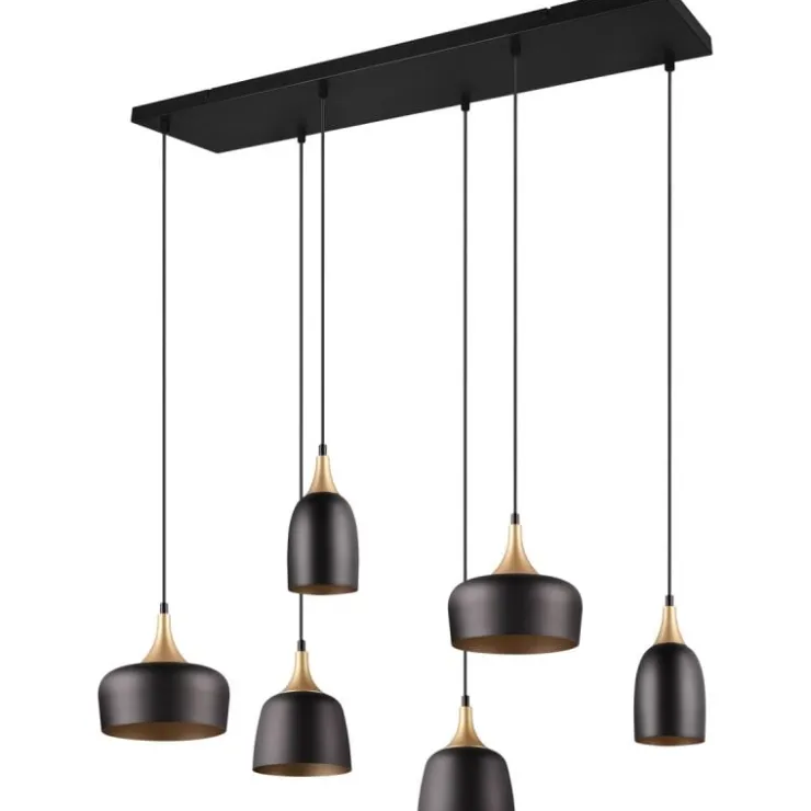 Trendhopper Hanglamp Chiraz mat zwart Excl. 6x E27 4,9W^ Hanglampen