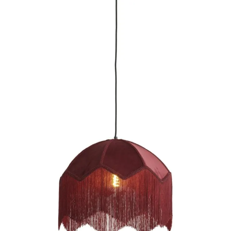 Trendhopper Hanglamp Malagia Velvet Bordeaux 40cm^ Hanglampen