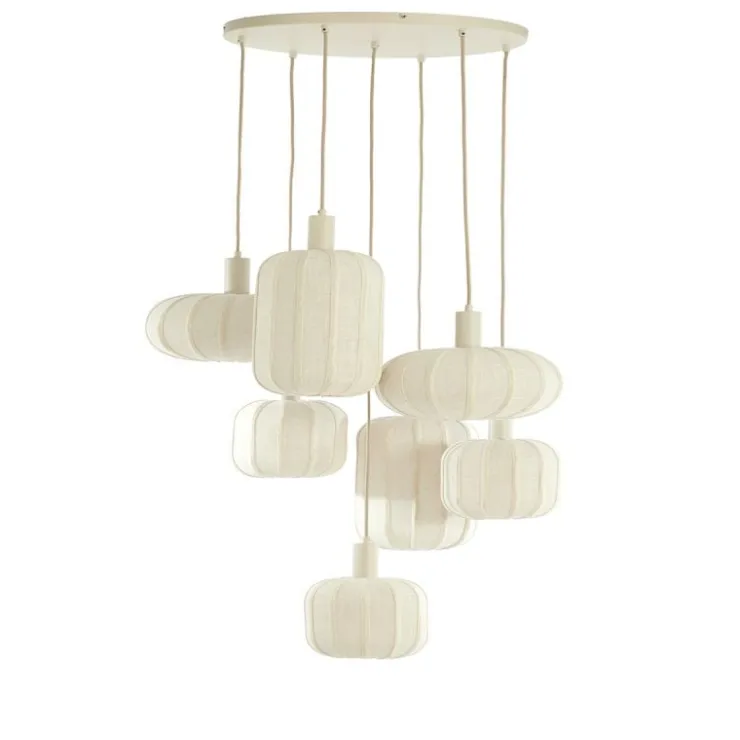 Trendhopper Hanglamp Tulsa 7-lichts rond Creme^ Hanglampen