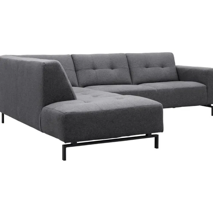 Trendhopper Hoekbank Viborg Nero Grey links^ Hoekbanken