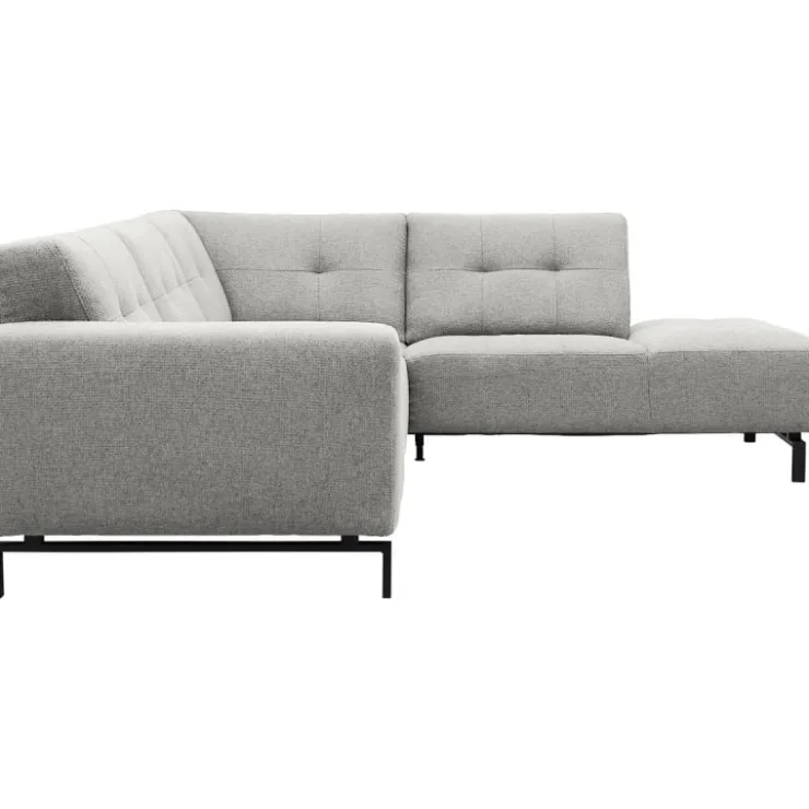 Trendhopper Hoekbank Viborg Nero Lightgrey rechts^ Hoekbanken