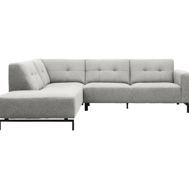 Trendhopper Hoekbank Viborg Nero Lightgrey links^ Hoekbanken