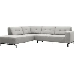 Trendhopper Hoekbank Viborg Nero Lightgrey links^ Hoekbanken