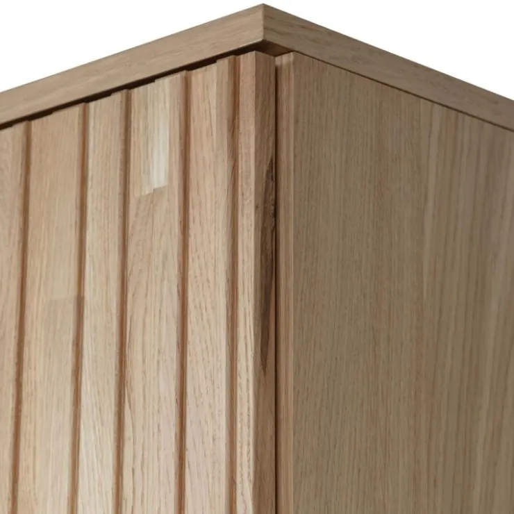 Trendhopper Hoge kast Gravure New Eiken Blanke lak^ Opbergkasten