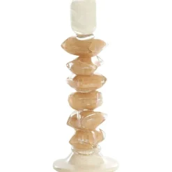 Trendhopper Kandelaar Estina Creme+Bruin 29,5 Cm^ Woonaccessoires