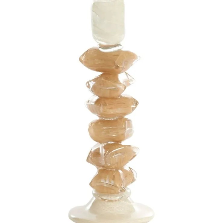 Trendhopper Kandelaar Estina Creme+Bruin 29,5 Cm^ Woonaccessoires
