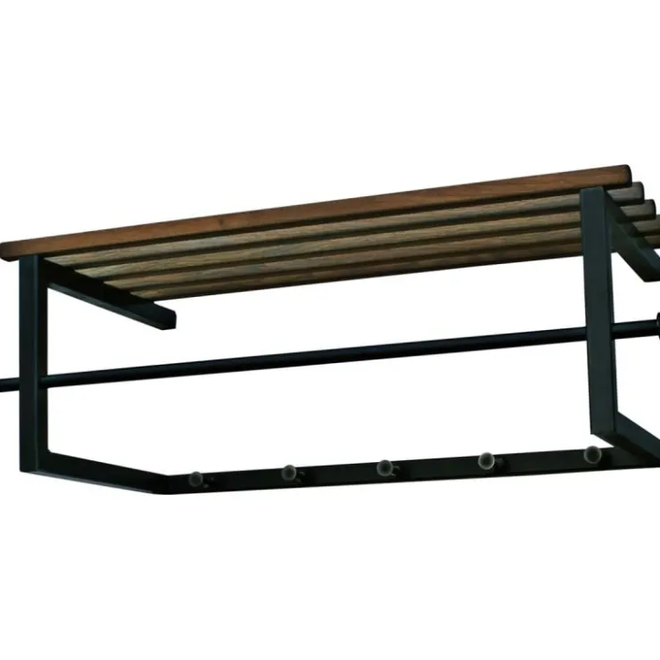 Trendhopper Kapstok Marco 5 haken zwart/eiken^ Halaccessoires