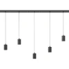 Trendhopper Pendel Retro 5-delig Zwart^ Hanglampen