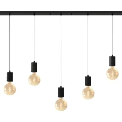 Trendhopper Pendel Retro 5-delig Zwart^ Hanglampen