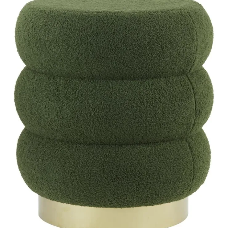 Trendhopper Poef Teddy olijfgroen^ Poefjes & Krukjes