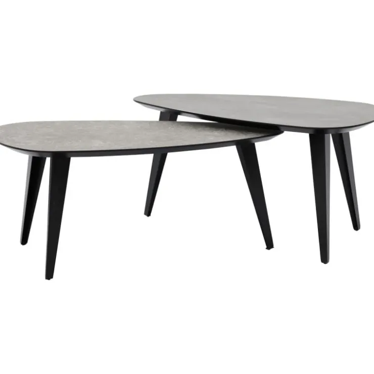 Trendhopper Salontafelset Luna Niervorm 95/95 cm^ Salontafels