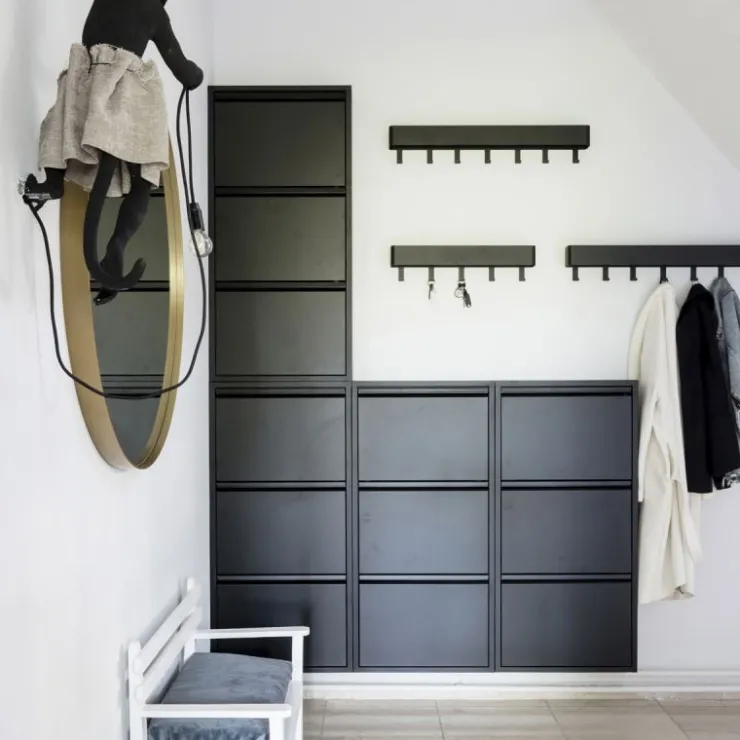 Trendhopper Schoenenkast Bobbie 3 laden zwart (6 paar schoenen)^ Schoenenkasten