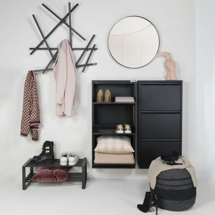 Trendhopper Schoenenkast Bobbie 3 laden zwart (6 paar schoenen)^ Schoenenkasten