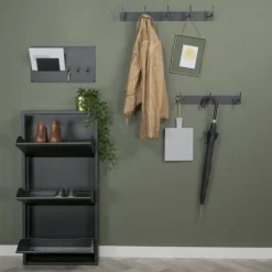 Trendhopper Schoenenkast Bobbie 3 laden zwart (6 paar schoenen)^ Schoenenkasten