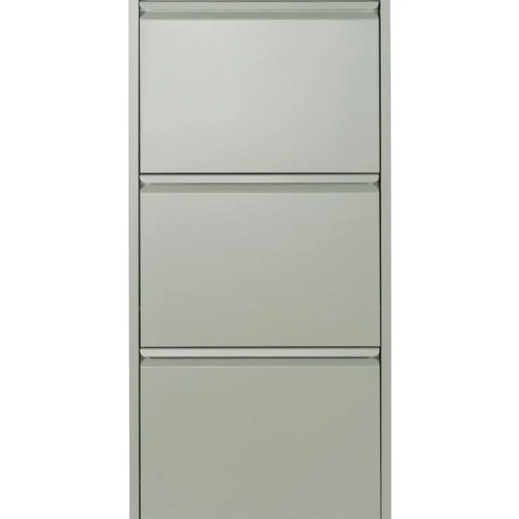Trendhopper Schoenenkast Bobbie 3 lade Dusty Green (6 paar schoenen)^ Schoenenkasten